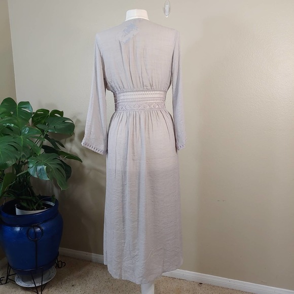 Rebellion Again Boho Gray Kimono Cover Up  Size M - Picture 4 of 7